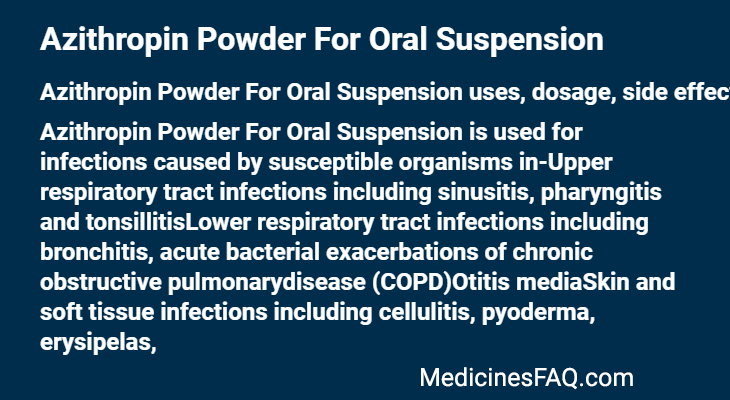 Azithropin Powder For Oral Suspension