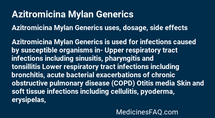 Azitromicina Mylan Generics