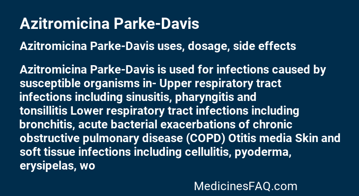Azitromicina Parke-Davis