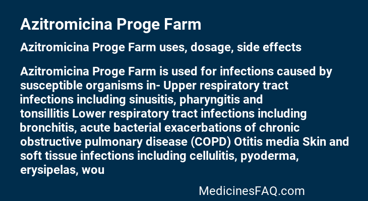 Azitromicina Proge Farm