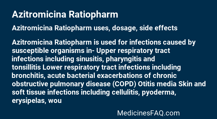 Azitromicina Ratiopharm