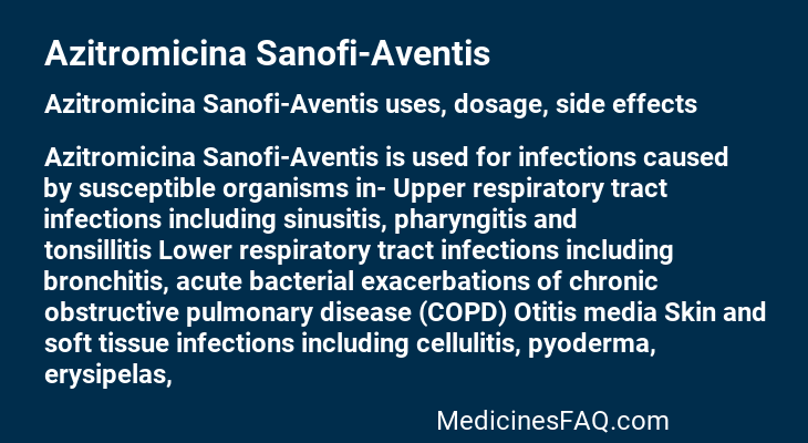 Azitromicina Sanofi-Aventis