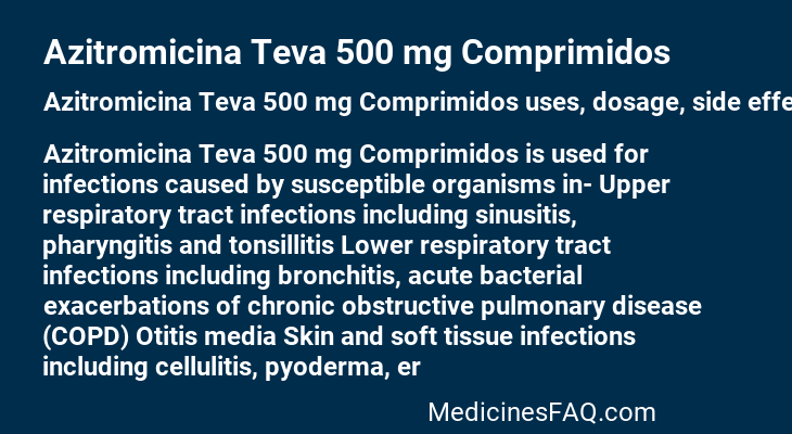 Azitromicina Teva 500 mg Comprimidos