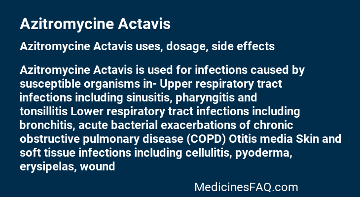 Azitromycine Actavis