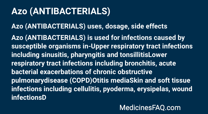 Azo (ANTIBACTERIALS)