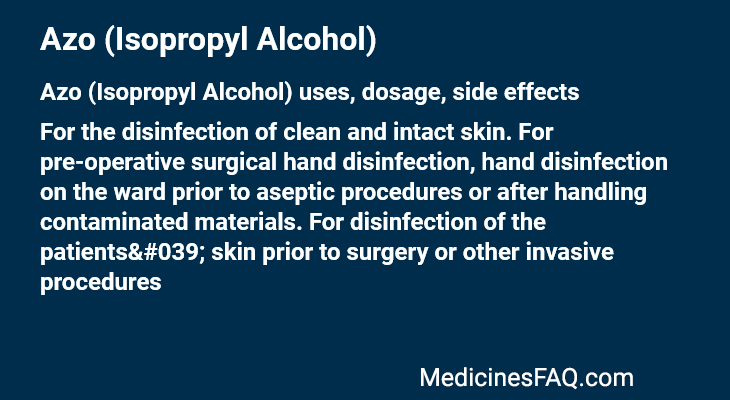 Azo (Isopropyl Alcohol)