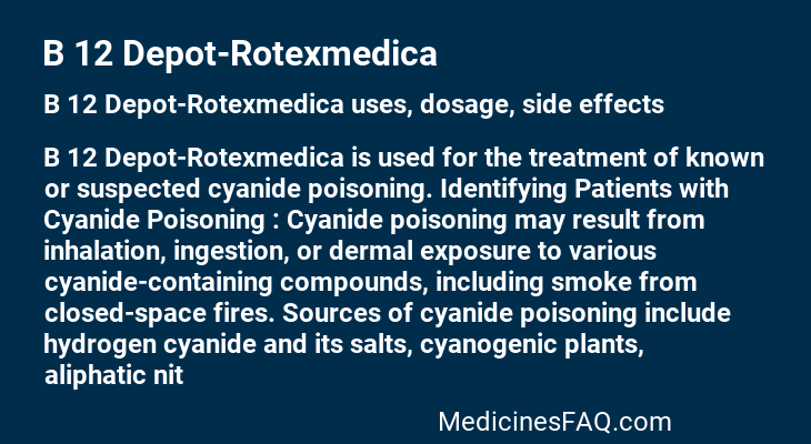 B 12 Depot-Rotexmedica