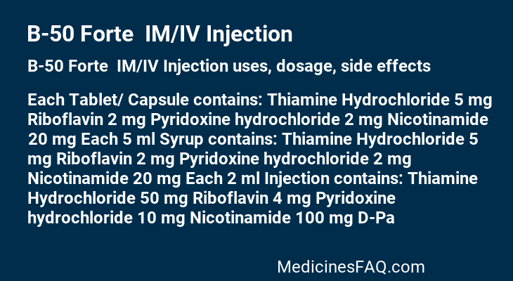 B-50 Forte  IM/IV Injection