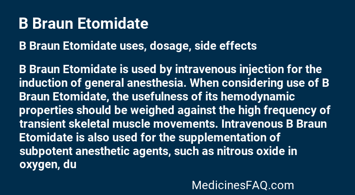 B Braun Etomidate