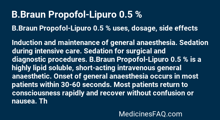 B.Braun Propofol-Lipuro 0.5 %