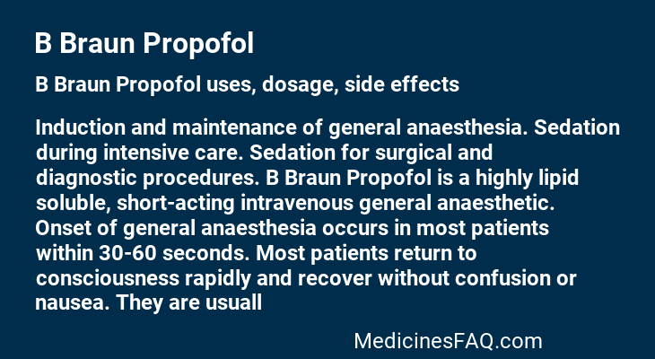 B Braun Propofol