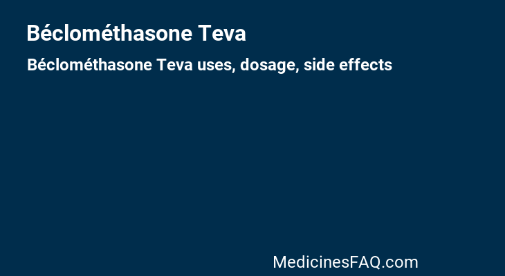 Béclométhasone Teva