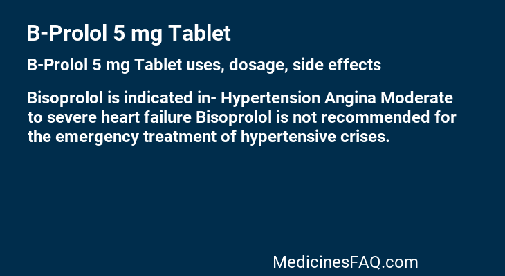 B-Prolol 5 mg Tablet