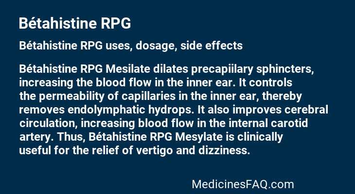 Bétahistine RPG