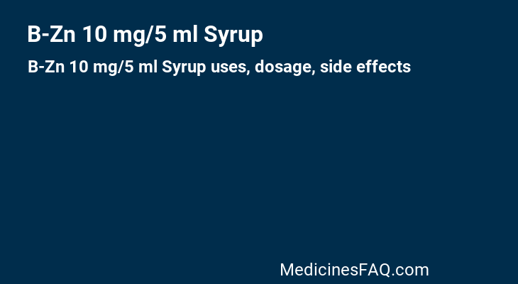 B-Zn 10 mg/5 ml Syrup