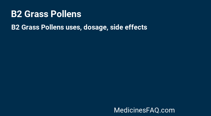 B2 Grass Pollens
