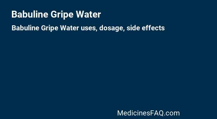 Babuline Gripe Water