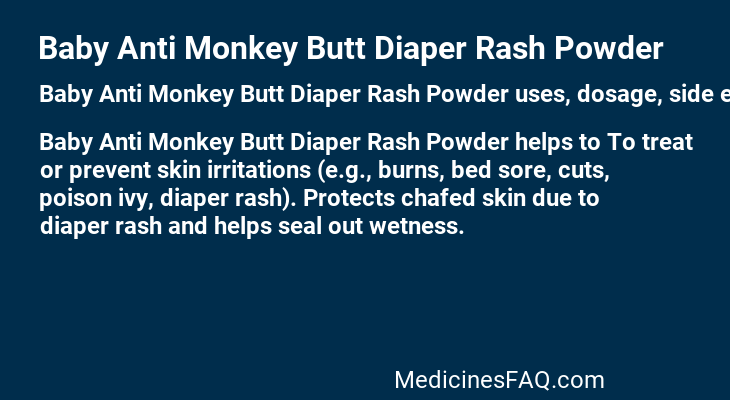 Baby Anti Monkey Butt Diaper Rash Powder