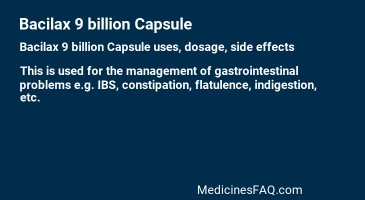 Bacilax 9 billion Capsule