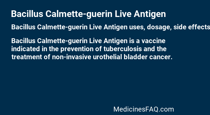 Bacillus Calmette-guerin Live Antigen