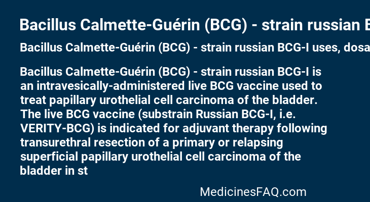 Bacillus Calmette-Guérin (BCG) - strain russian BCG-I