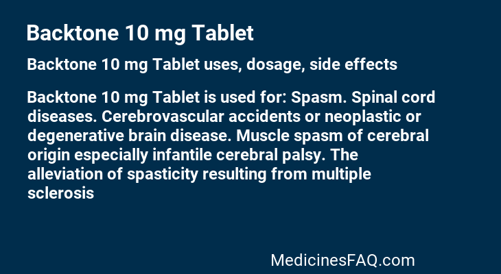 Backtone 10 mg Tablet