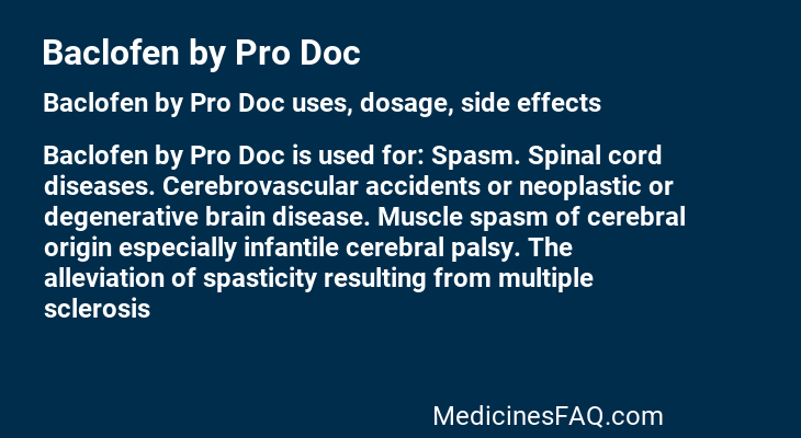 Baclofen by Pro Doc