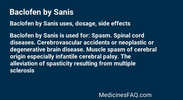 Baclofen by Sanis