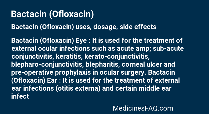 Bactacin (Ofloxacin)