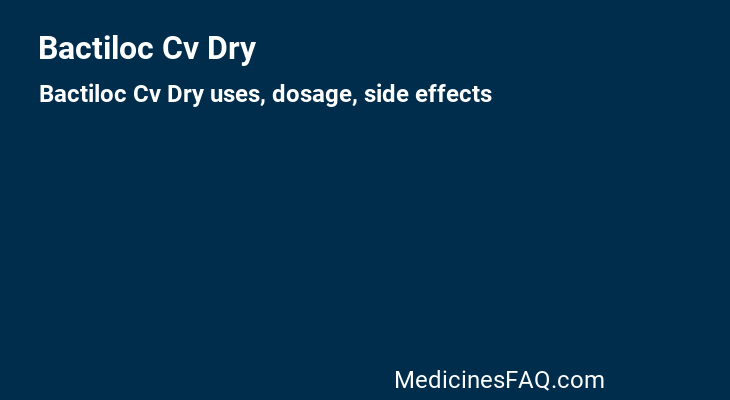 Bactiloc Cv Dry
