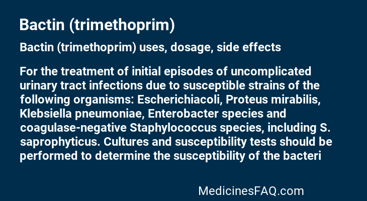 Bactin (trimethoprim)
