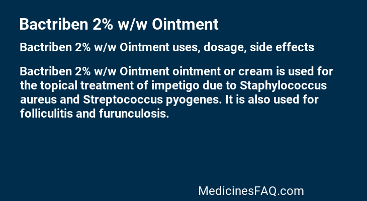 Bactriben 2% w/w Ointment