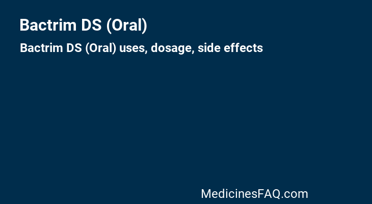 Bactrim DS (Oral)