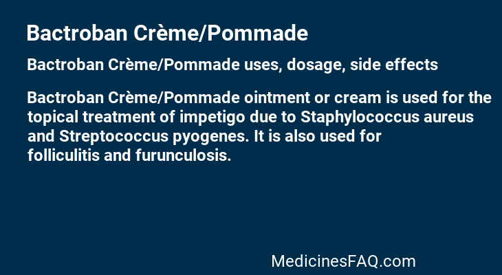 Bactroban Crème/Pommade