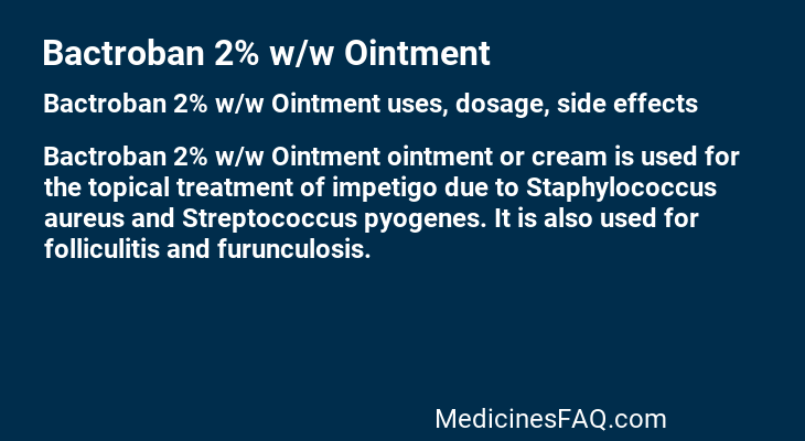 Bactroban 2% w/w Ointment