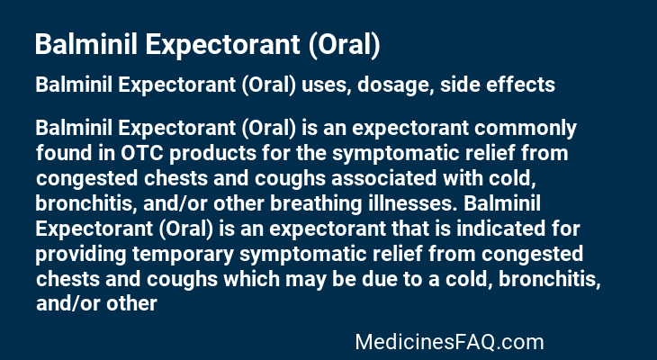 Balminil Expectorant (Oral)