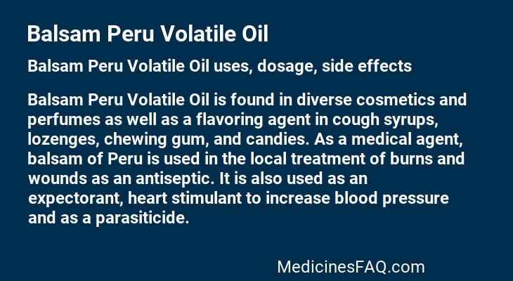 Balsam Peru Volatile Oil