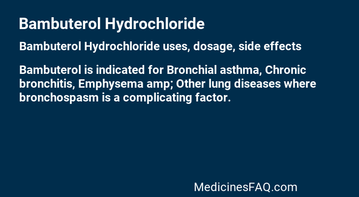 Bambuterol Hydrochloride