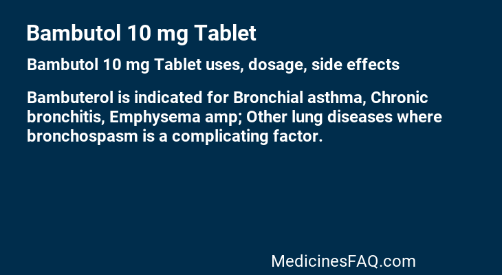 Bambutol 10 mg Tablet