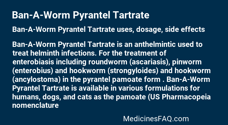 Ban-A-Worm Pyrantel Tartrate
