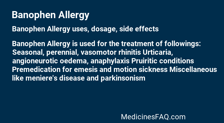 Banophen Allergy