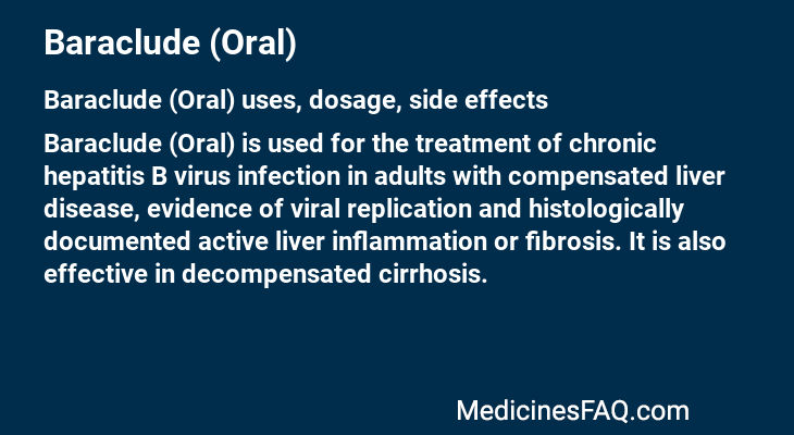 Baraclude (Oral)