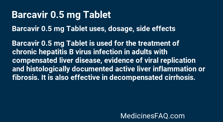 Barcavir 0.5 mg Tablet