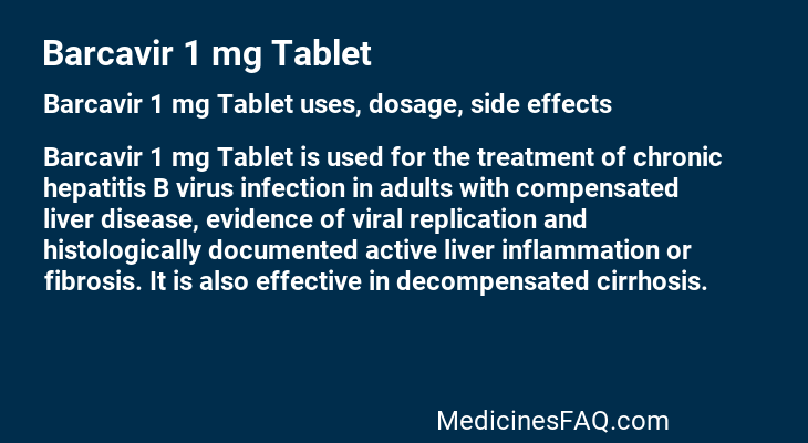 Barcavir 1 mg Tablet