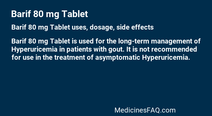 Barif 80 mg Tablet