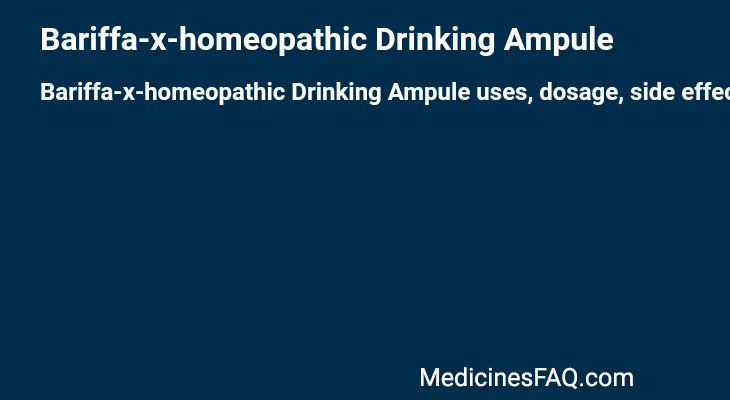 Bariffa-x-homeopathic Drinking Ampule