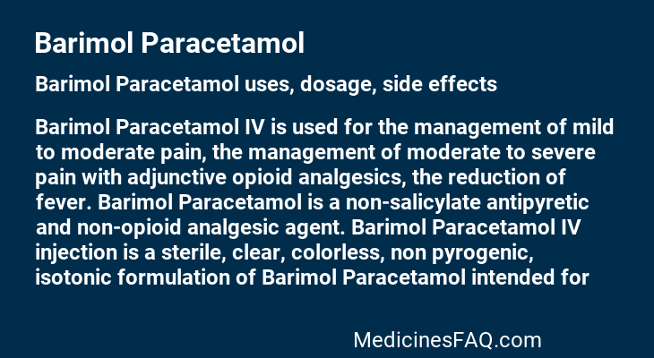 Barimol Paracetamol
