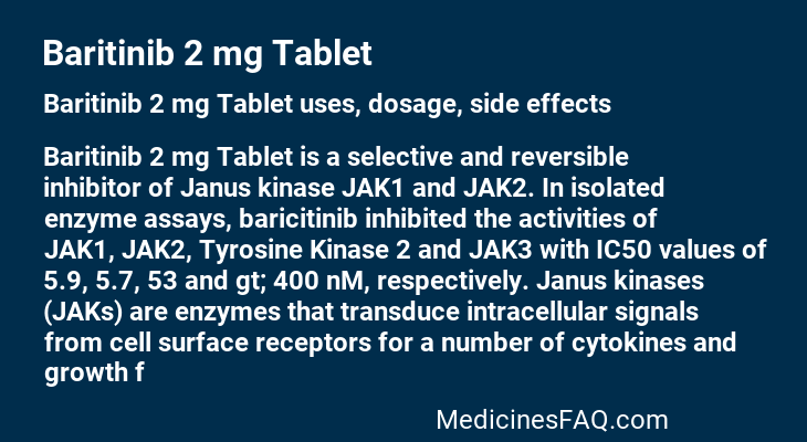 Baritinib 2 mg Tablet