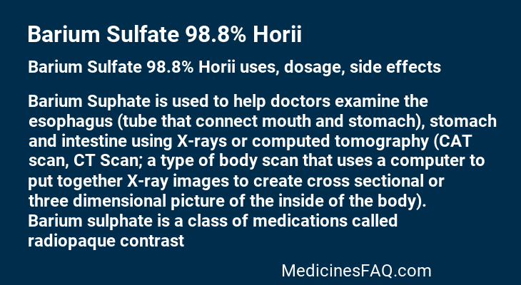 Barium Sulfate 98.8% Horii