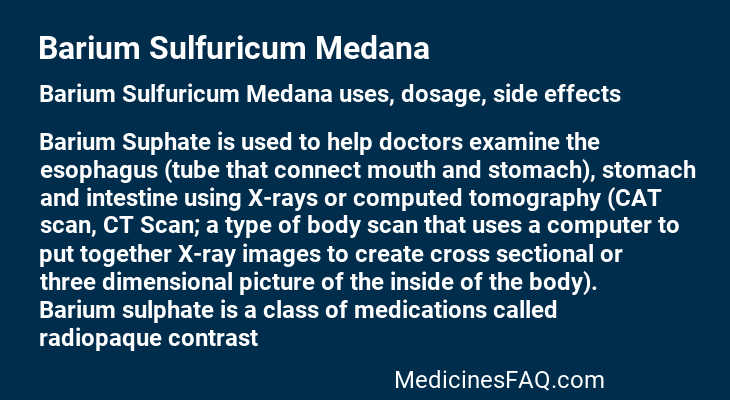 Barium Sulfuricum Medana